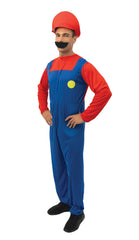 Déguisement Plombier Mario Rouge Adulte / Costume Plombier Mécanicien Rouge / La Maison Du Déguisement