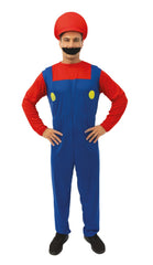 Déguisement Plombier Mario Rouge Adulte / Costume Plombier Mécanicien Rouge / La Maison Du Déguisement