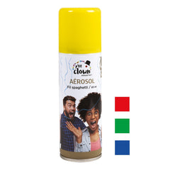 Serpentin de Fil Fou / Bombe de Fils Colorés / Spray Fils Spaghettis / La Maison Du Déguisement