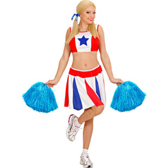 Pompon Bleu De Cheerleader / Pom Pom Bleu Luxe / La maison Du Déguisement