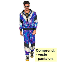 Déguisement Jogging Disco Année 80s Imprimé Galaxie Homme / Costume survêtement Année 80 Disco Homme / La Maison Du déguisement
