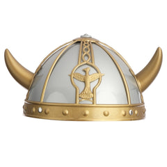 Casque Viking Petites Cornes / Casque de Viking Argent et Doré / La Maison Du Déguisement