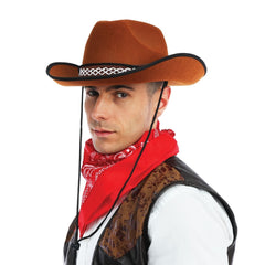 Chapeau Cowboy Marron / Chapeau Western / Chapeau Cow-boy marron / La Maison du Déguisement