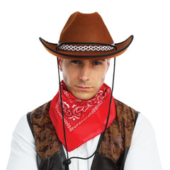 Chapeau Cowboy Marron / Chapeau Western / Chapeau Cow-boy marron / La Maison du Déguisement