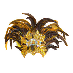 Coiffe Brésilienne Or / Coiffe Tropicana Doré / Coiffe Carnaval Brésil / La Maison Du Déguisement