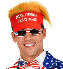 Casquette MAGA Avec Cheveux / Visière Donald Trump Make America Great Again / Casquette The President Américain Avec Cheveux / La Maison Du Déguisement