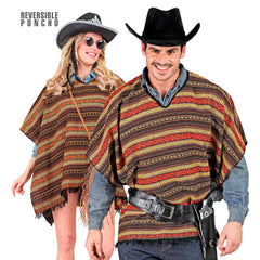 Déguisement Poncho Western Réversible / Costume Poncho Mexicain / La Maison Du Déguisement