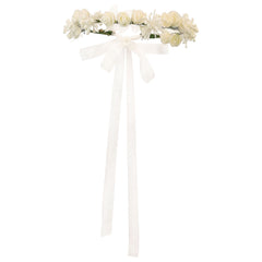Bandeau Couronne de Fleurs Blanc / Serre Tête de Fleurs / Diadème Fleurs Blanc / La Maison Du Déguisement