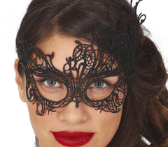 Loup Antique Baroque Dentelle Noir / Masque Antique Baraque en Filigrane Noir / Loup en dentelle Masquerade / La Maison Du Déguisement