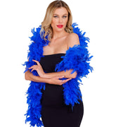 Boa en Plumes Bleu Roi / Boa Plumes Bleu Foncé / La Maison Du Déguisement