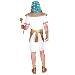Déguisement Pharaon Blanc Adulte / Costume Egyptien Blanc Homme / La Maison Du Déguisement