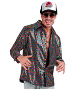 Location Chemise Party Fashion Paillettes Multicolores Adulte / Location Chemise sequins Multicolores Luxe / La Maison Du Déguisement