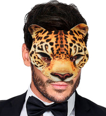 Masque En Tissu Leopard / Demi Masque Leopard / La Maison Du déguisement