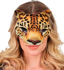 Masque En Tissu Leopard / Demi Masque Leopard / La Maison Du déguisement