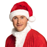 Bonnet Père Noël BM Traditionnel / Chapeau Noël En Velours Fourrure Blanche / La Maison Du Déguisement