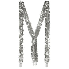 Set Accessoires Paillettes Disco Argentés / Kit Accessoires Sequins Disco Argent / La Maison du Déguisement