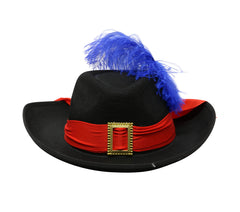 Chapeau mousquetaire Feutre Noir / Chapeau de mousquetaire Avec Plume / La maison Du déguisement
