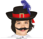 Chapeau mousquetaire Feutre Noir Enfant / La maison Du déguisement