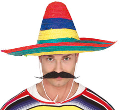 Sombrero mexicain paille multicolore / Sombrero en Paille multicolore Mexicain / La Maison du Déguisement