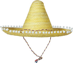 Chapeau Sombrero Paille Jaune / Sombrero Mexicain Paille / La Maison Du Déguisement