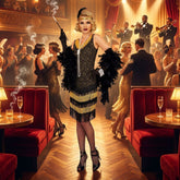 Location Déguisement Charleston Catherine Or Luxe Adulte / Location Costume Robe Longue Gatsby Dorée Femme / Location costume Charleston Gatsby Année 20 Rugissant / La Maison Du Déguisement