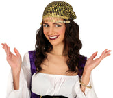 Bandana Belly Dance / Foulard Pitonisa Avec Pièces De Monnaie / Bandana Gitane / La Maison Du Déguisement