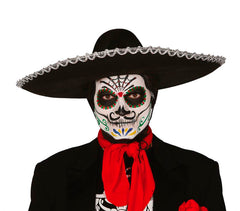 Sombrero Mexicain Noir / Chapeau Sombrero Jours des morts Mexicain / Chapeau Sombrero Mexicain Noir / La Maison Du Déguisement