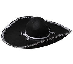 Sombrero Mexicain Noir / Chapeau Sombrero Jours des morts Mexicain / Chapeau Sombrero Mexicain Noir / La Maison Du Déguisement