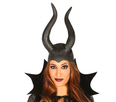 Coiffe Démon Maléfique Latex / Casque Halloween Latex Avec Cornes Souple / La Maison Du Déguisement