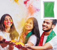 Poudre Holi Couleur Vert / Sachet 70 g de Poudre / La Maison Du Déguisement