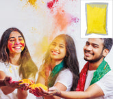 Poudre Holi Couleur Jaune / Sachet 70 g de Poudre / La Maison Du Déguisement