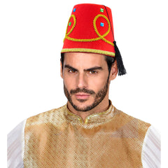Chapeau Fez Turc Rouge Luxe / Chapeau Fez Fadime Luxe / La Maison Du déguisement