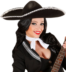 Sombrero Mexicain Noir / Chapeau Sombrero Jours des morts Mexicain / Chapeau Sombrero Mexicain Noir / La Maison Du Déguisement
