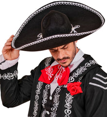 Sombrero Mexicain Noir / Chapeau Sombrero Jours des morts Mexicain / Chapeau Sombrero Mexicain Noir / La Maison Du Déguisement