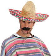 Sombrero Paille Naturelle / Sombrero en Paille Mexicain / La Maison Du Déguisement