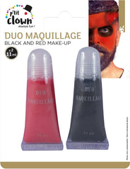 Maquillage Duo Fard Rouge et Noir / Duo Maquillage Noir et Rouge / La Maison Du Déguisement