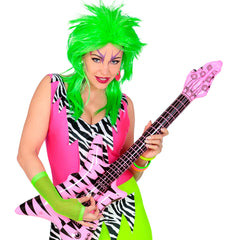 Gants Mitaines En Résille Mi-longs Vert Fluo / Mitaines Longues Filet Vert Fluo / La Maison Du Déguisement