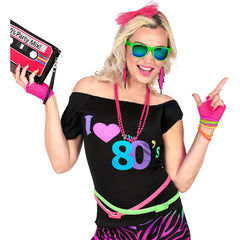 Mitaines En Résille Rose Fluo / Gants Résille Rose Fluo / Gants En Maille Rose Fluo / La Maison Du Déguisement