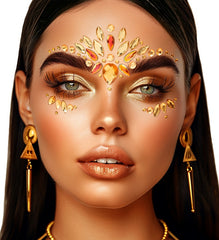Strass Autocollant Pour Le Visage Diamants Jaune / Bijoux Paillettes Autocollantes Diamond Jaune / La Maison Du Déguisement