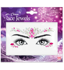 Strass Autocollant Pour Le Visage Charme Rose / Bijoux Paillettes Autocollantes Charm Rose / La Maison Du Déguisement