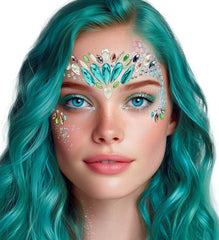 Strass Autocollant Pour Le Visage Diamants Sirène / Bijoux Paillettes Autocollantes Mystic Mermaid / La Maison Du Déguisement