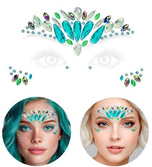 Strass Autocollant Pour Le Visage Diamants Sirène / Bijoux Paillettes Autocollantes Mystic Mermaid / La Maison Du Déguisement