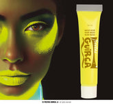 Tube Maquillage Fluo Jaune / Fard Maquillage Néon Jaune / La Maison Du Déguisement