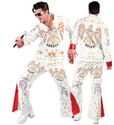 Déguisement Elvis BM Adulte / Costume Roi Du Rock’n’Roll Blanc Homme / La Maison Du Déguisement