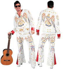 Déguisement Elvis BM Adulte / Costume Roi Du Rock’n’Roll Blanc Homme / La Maison Du Déguisement