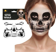 Tatouage visage Squelette / La Maison Du Déguisement