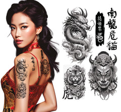 Tatouage Asiatiques éphémères / Faux Tatouages Dragon et Motifs Asiatiques éphémères / La Maison Du Déguisement