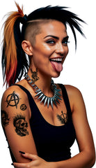 Tatouage Punk / Faux Tatouages Rock éphémères / Tatouages Biker / La Maison Du Déguisement