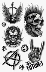 Tatouage Punk / Faux Tatouages Rock éphémères / Tatouages Biker / La Maison Du Déguisement