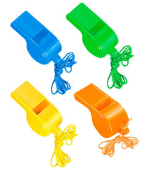 Pack 4 sifflets fluo / Sifflets Couleurs aléatoires Lot De 4 / Set de "4 SIFFLET / La Maison Du Déguisement